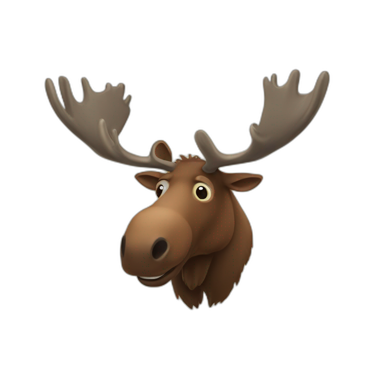 mean looking moose | AI Emoji Generator