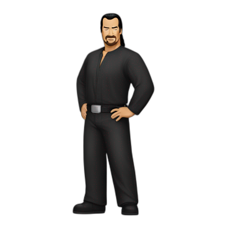 steven-seagal cartoon wearing long shirt | AI Emoji Generator