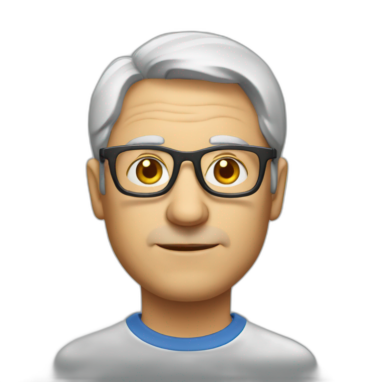 Middle aged man with one eye | AI Emoji Generator