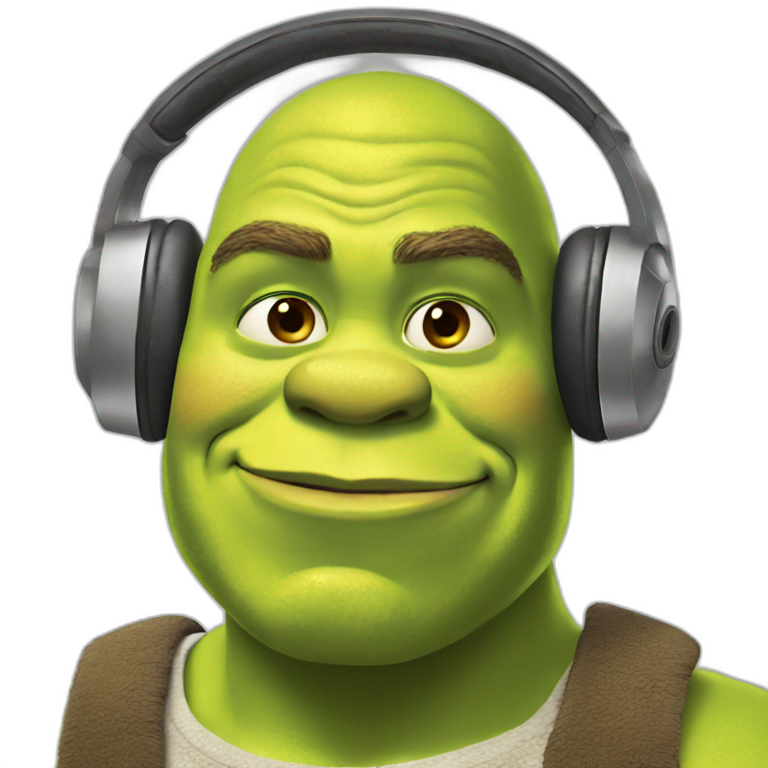 Shrek with hellboy | AI Emoji Generator