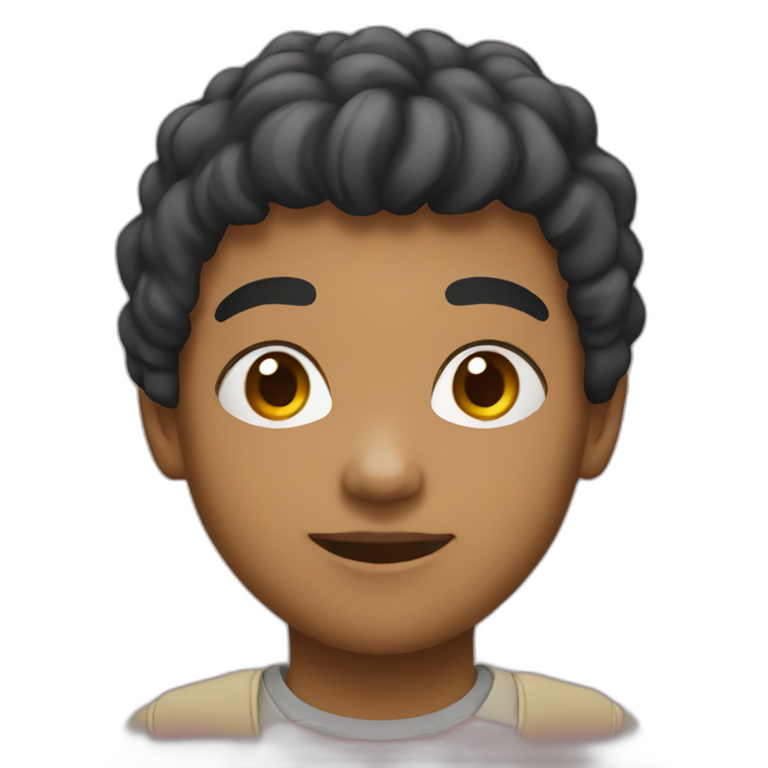 blasian man with blonde flat top eating ice cream | AI Emoji Generator