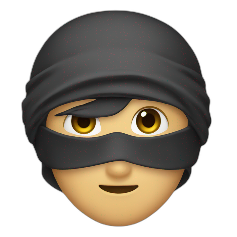 golden-ninja-face-eggplant | AI Emoji Generator