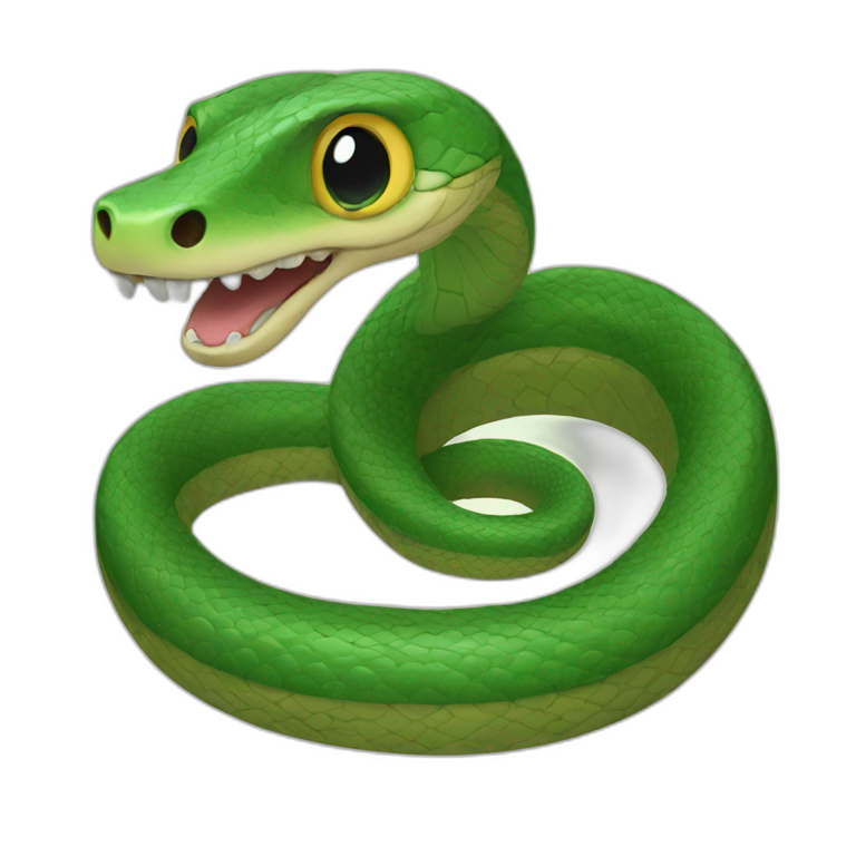 Snake wear a cooling glass | AI Emoji Generator