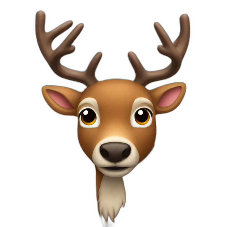 buff rudolph the red nose reindeer | AI Emoji Generator