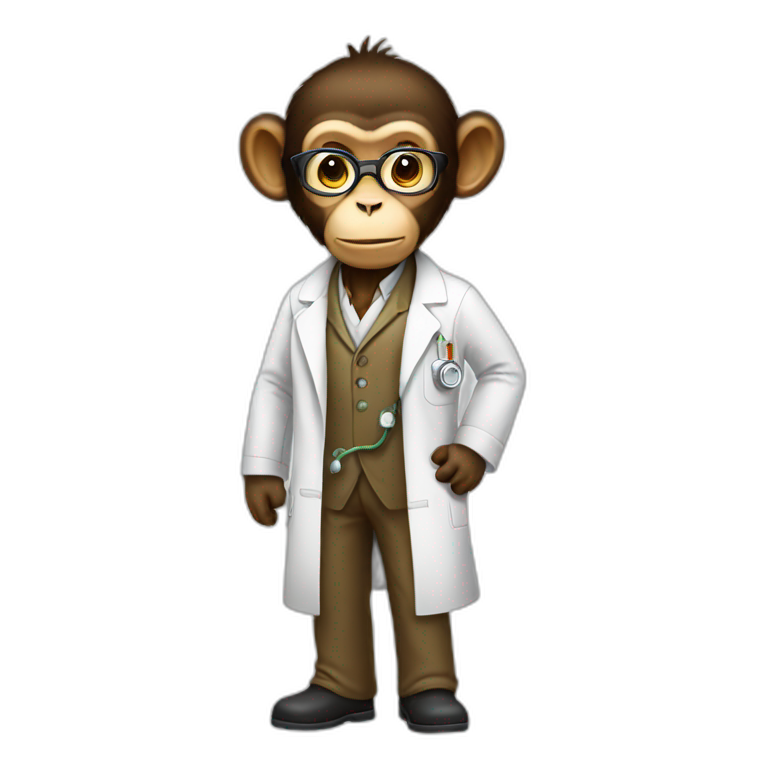 smart monkey full body | AI Emoji Generator