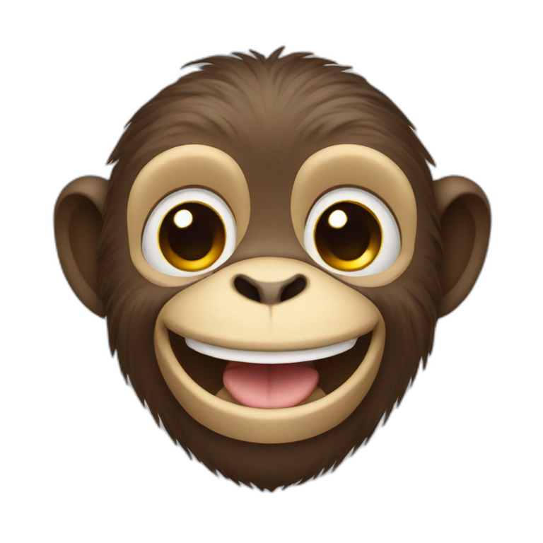 Monkey smiling | AI Emoji Generator