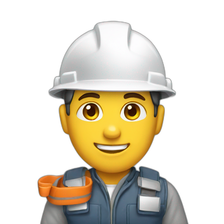 person with safety helmet like | AI Emoji Generator