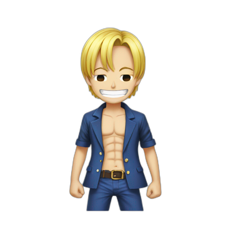 Sanji from one piece, heart eyes. | AI Emoji Generator