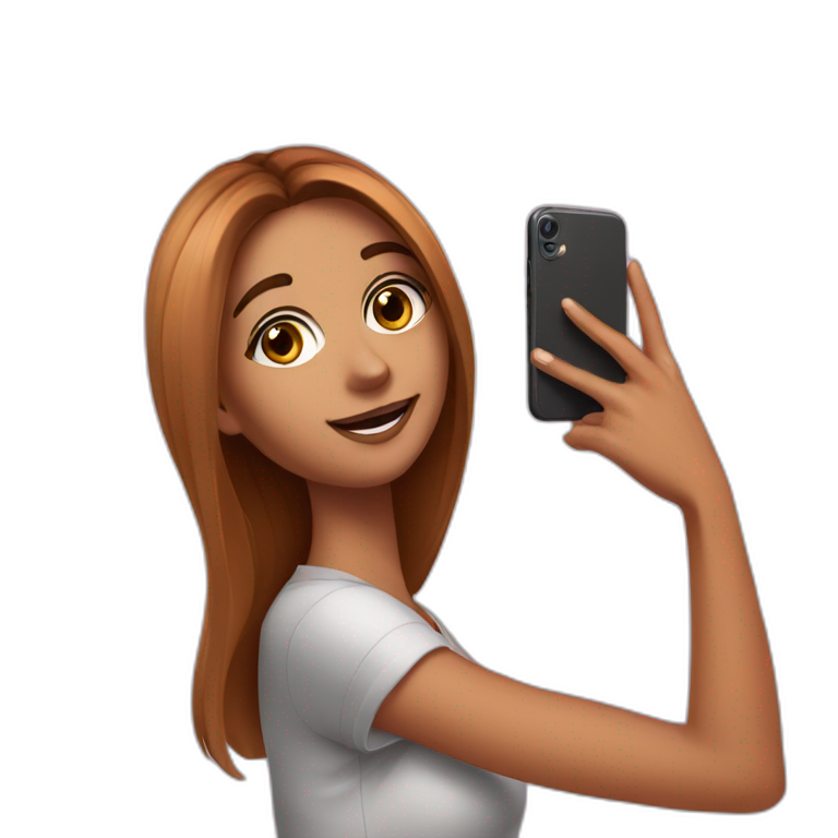 influencer taking a selfie holding a bright box | AI Emoji Generator