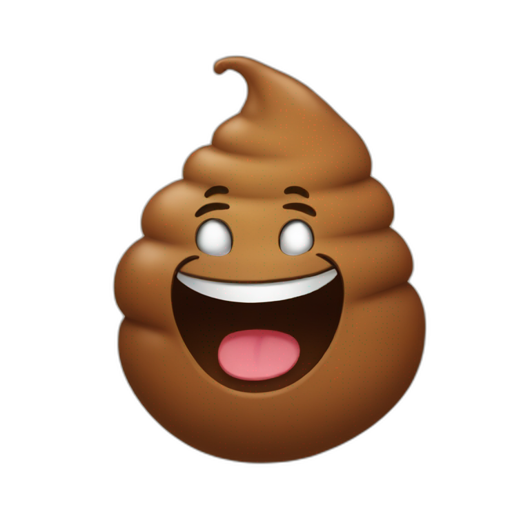 Flying Poop | AI Emoji Generator