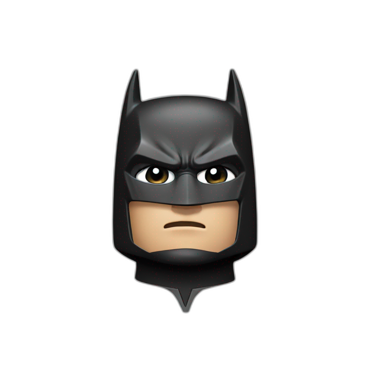 Batman thinking intensely | AI Emoji Generator