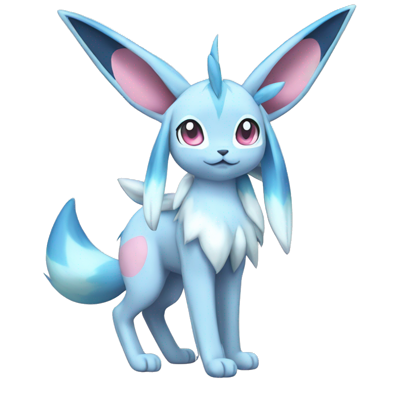 Kawaii Sylveon-Glaceon Full Body | AI Emoji Generator