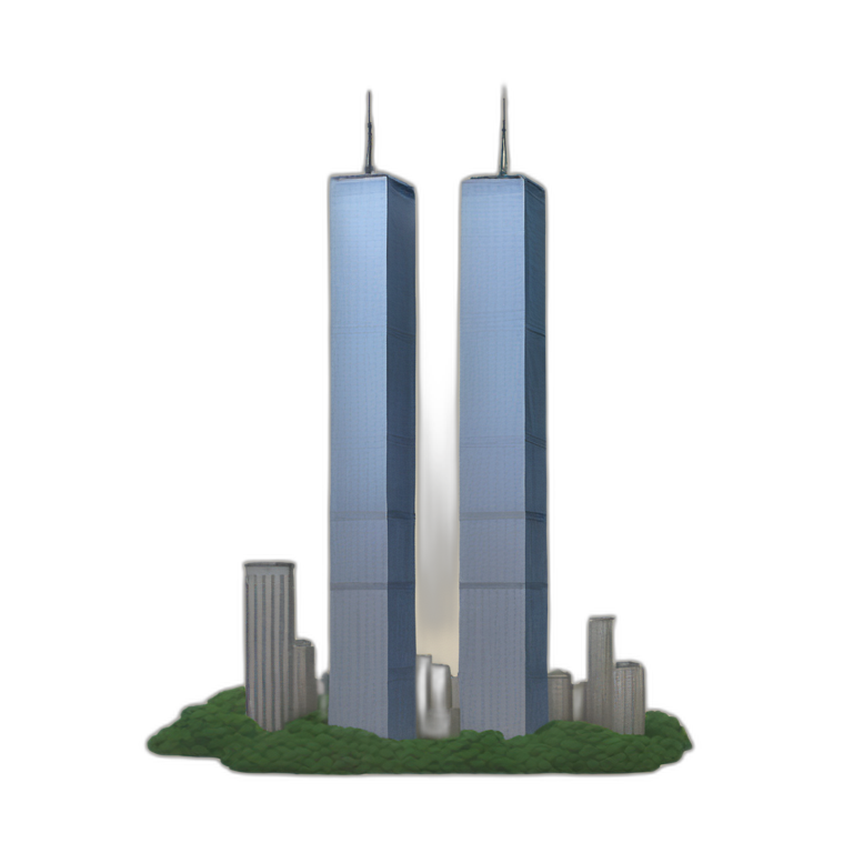 Twin towers and a plane | AI Emoji Generator