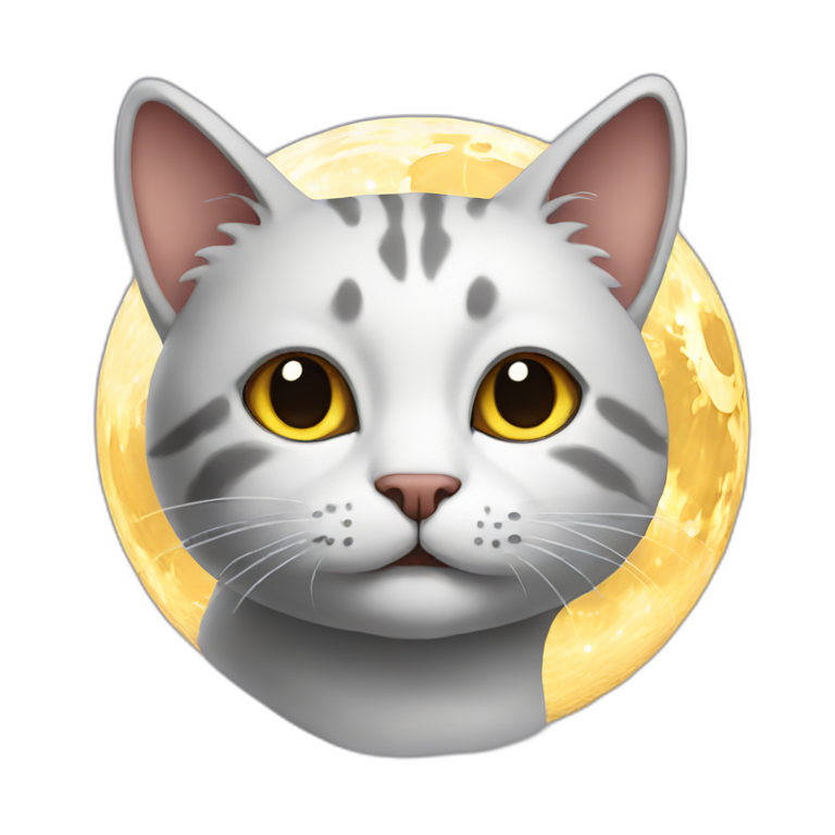 cat moon | AI Emoji Generator