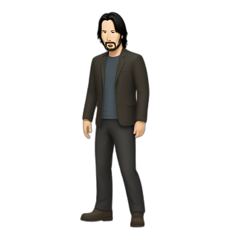 Keanu winking | AI Emoji Generator