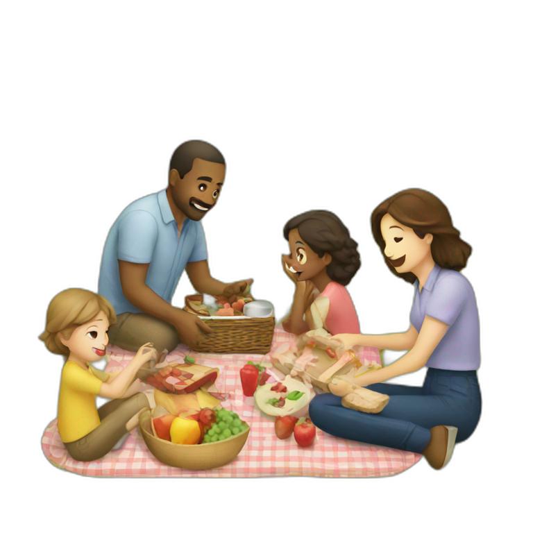 picnic basket with flowers inside | AI Emoji Generator