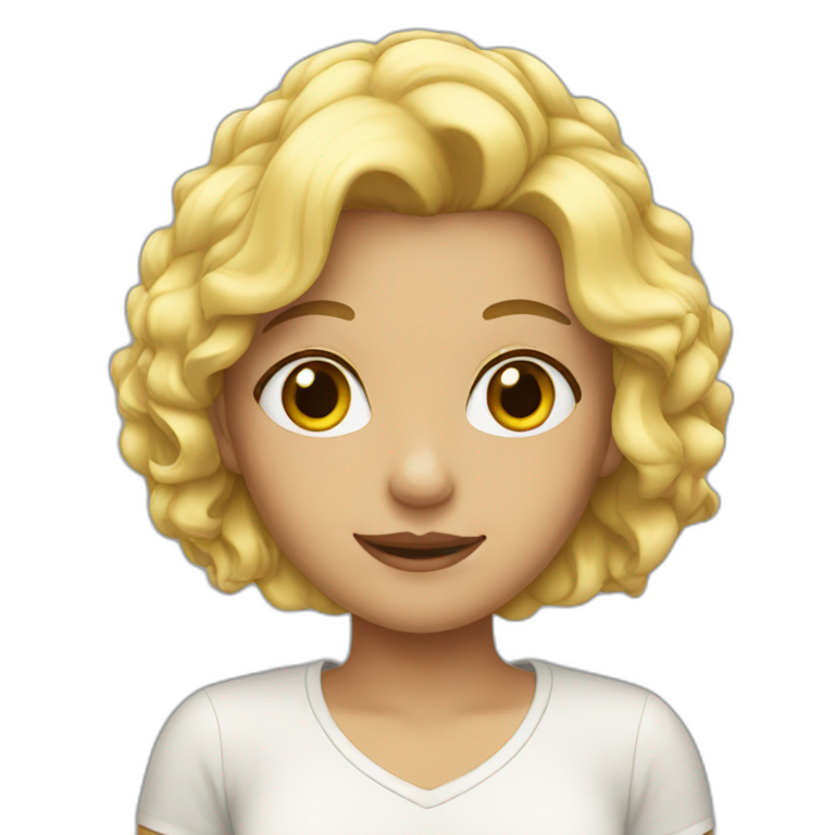 fcb-girl-blonde-hair | AI Emoji Generator