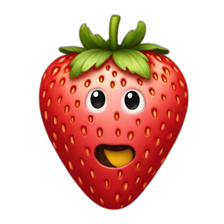 Strawberry cat | AI Emoji Generator