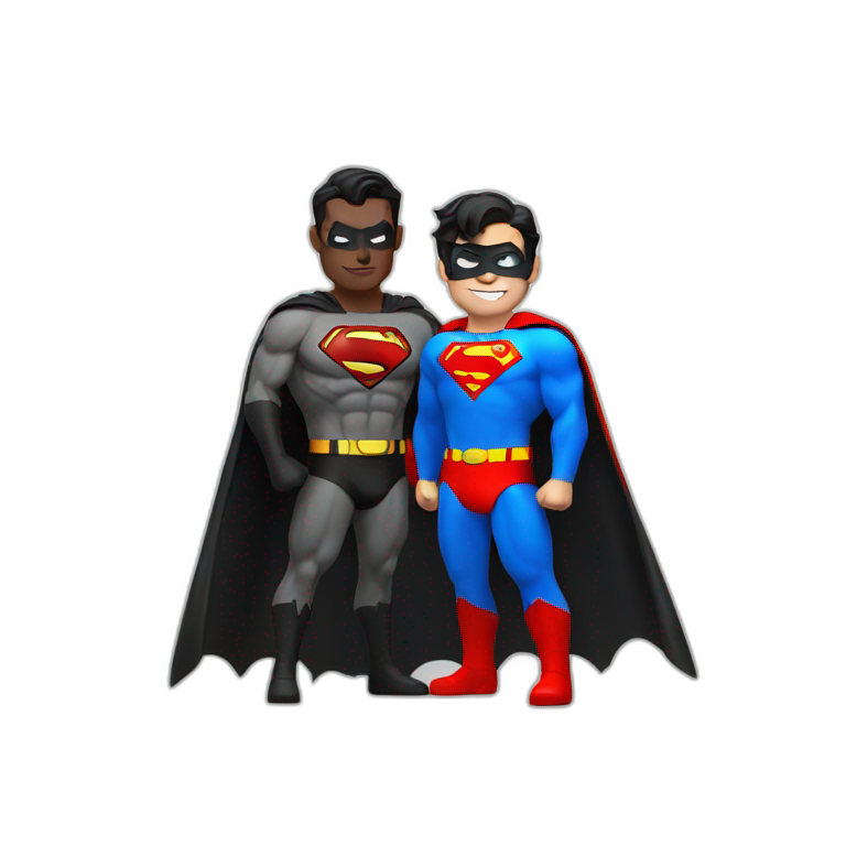 Power Of Superman And Intelligence Of Batman Ai Emoji Generator