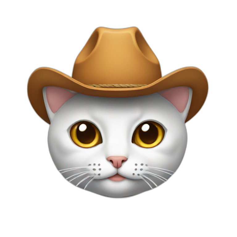 cat with a cowboy hat | AI Emoji Generator