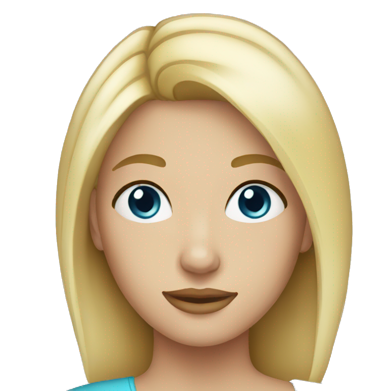 Woman Blonde Hair Blue Eyes Ai Emoji Generator 1133