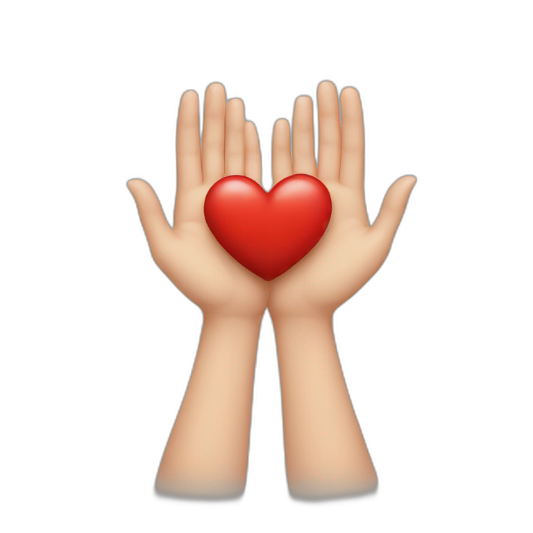 Hands heart | AI Emoji Generator