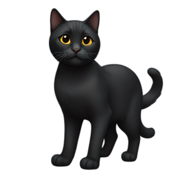 Grey tabby Scottish straight cat with yellow eyes | AI Emoji Generator