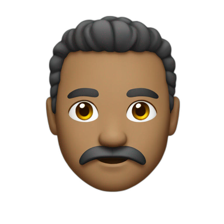 Man with square mustache | AI Emoji Generator