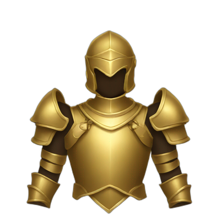 leonin paladin with gold armor an golden blonde hair | AI Emoji Generator