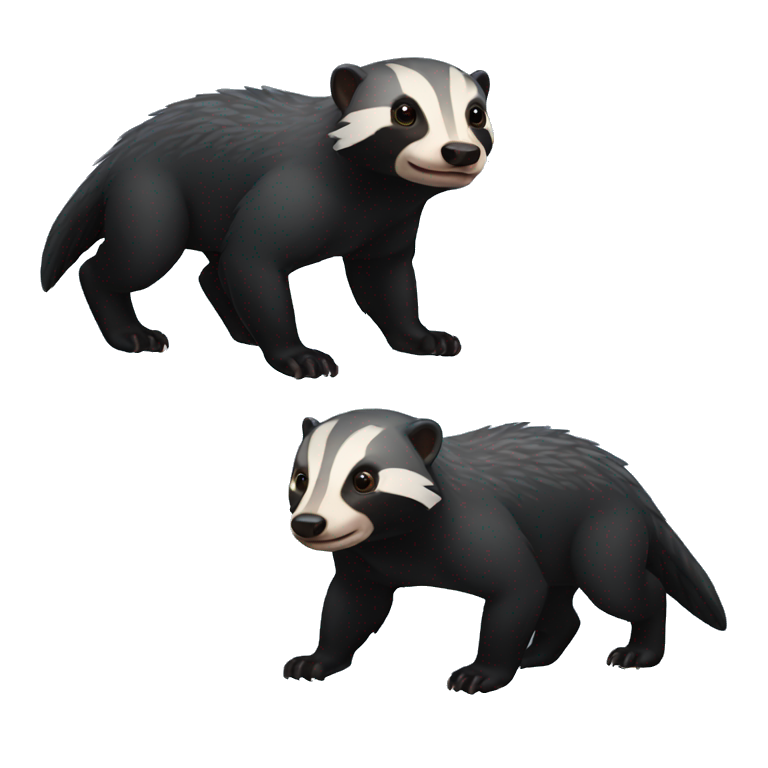 crying badger with mohawk | AI Emoji Generator