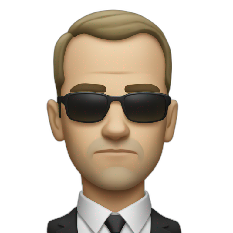 Agent Smith matrix in pink | AI Emoji Generator