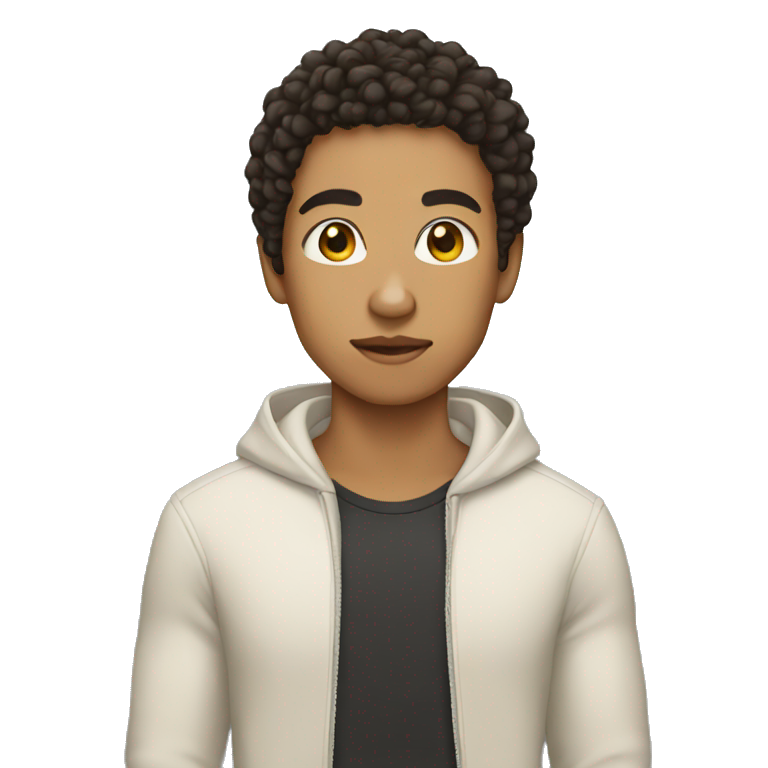 lightskin guy with blonde dreads and black eye makeup | AI Emoji Generator