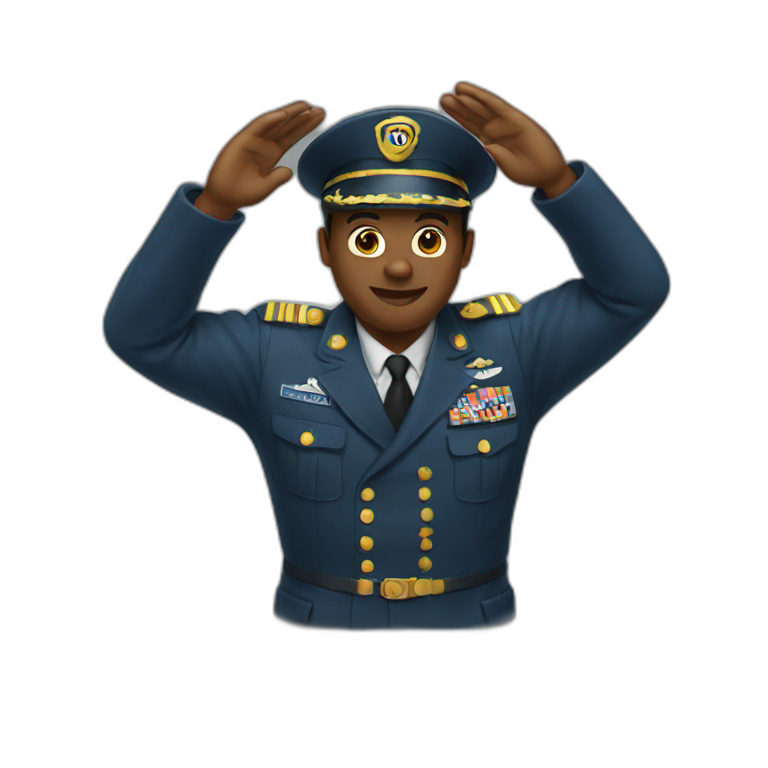 Roman salute whit hugo boss suit | AI Emoji Generator