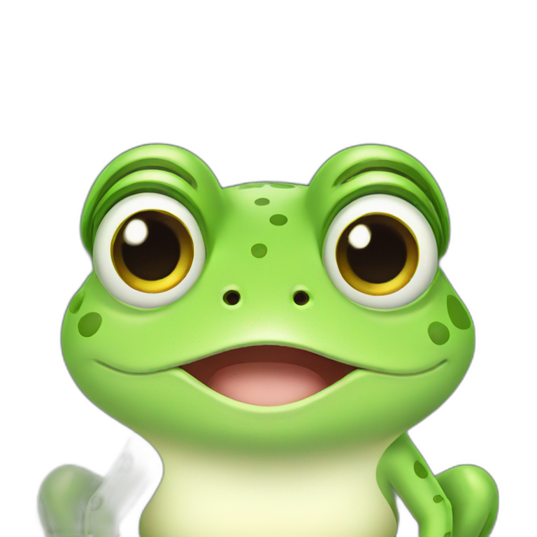 Pink frog  AI Emoji Generator