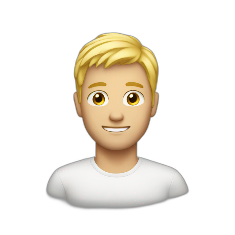 Blonde guy muscle | AI Emoji Generator