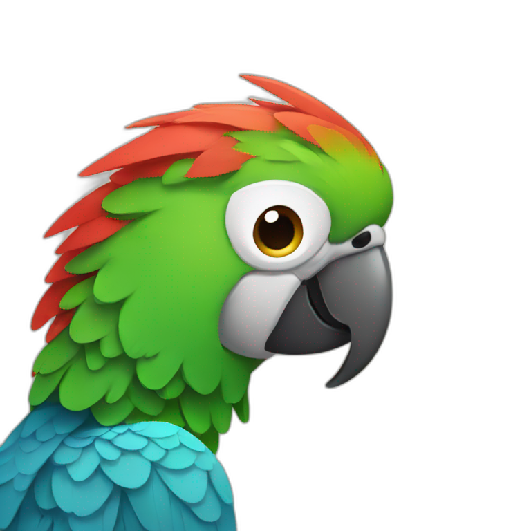 dancing parrot head | AI Emoji Generator