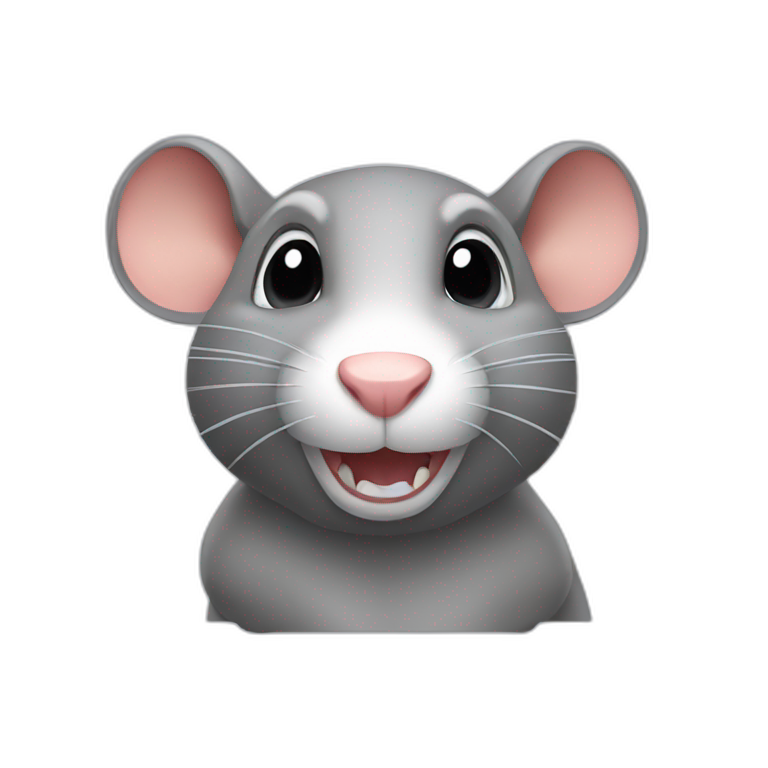 Brunette holding a rat | AI Emoji Generator