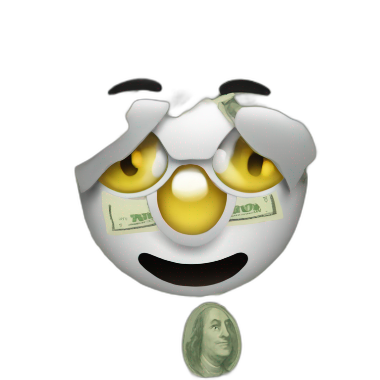 Yellow Smile With Money Eyes Ai Emoji Generator