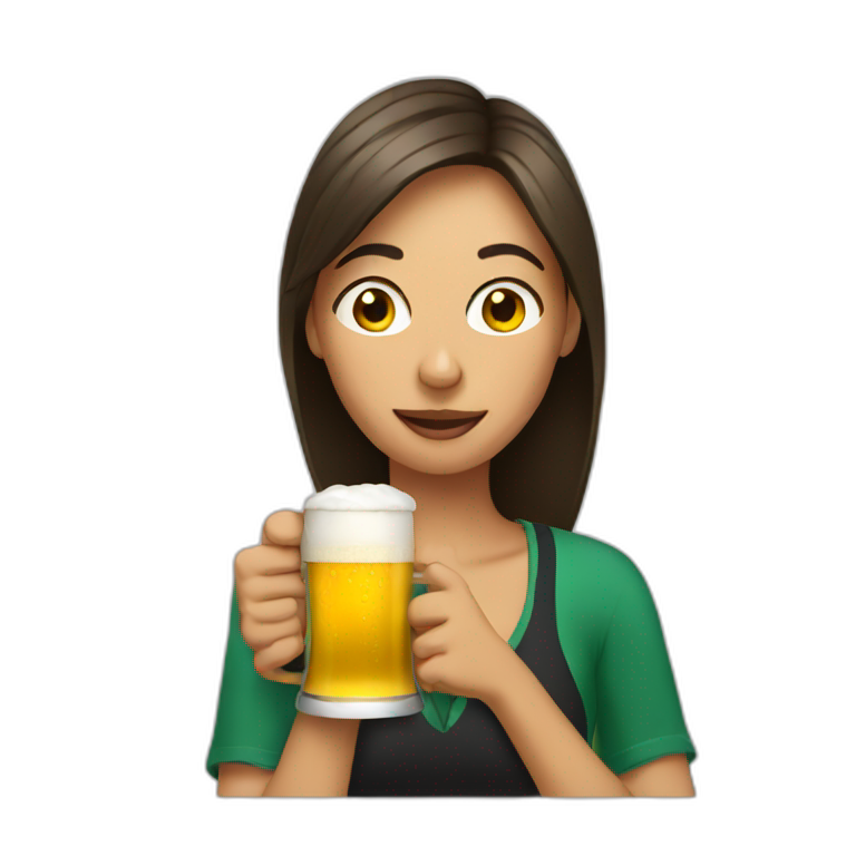 witch drinking beer | AI Emoji Generator