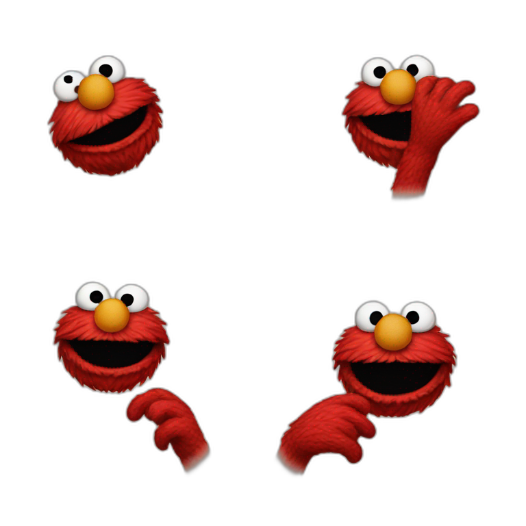 Elmo with a jawline | AI Emoji Generator