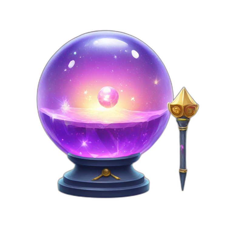 Witch with magic ball | AI Emoji Generator