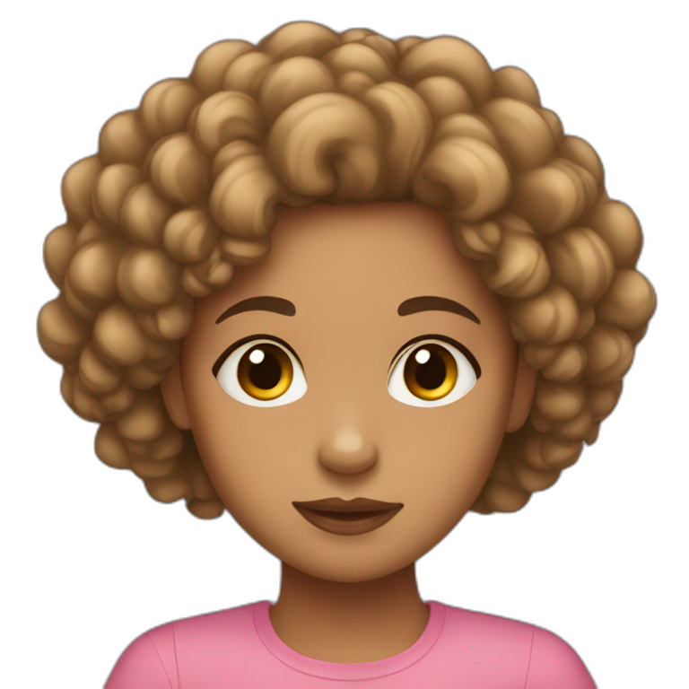 Runner girl with curly hair | AI Emoji Generator