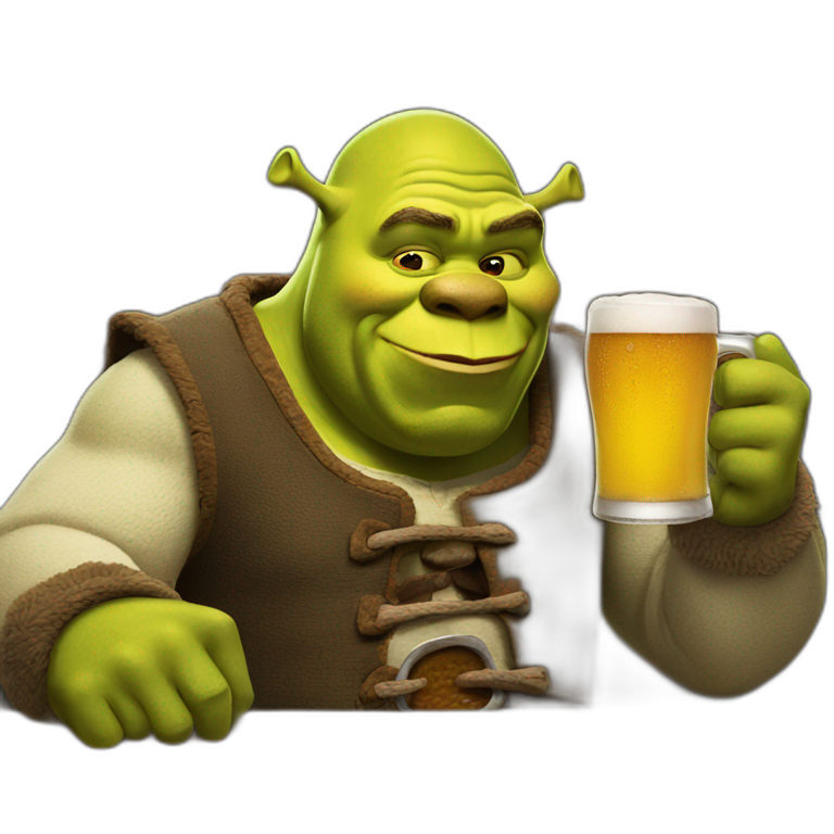 wings beer shrek | AI Emoji Generator