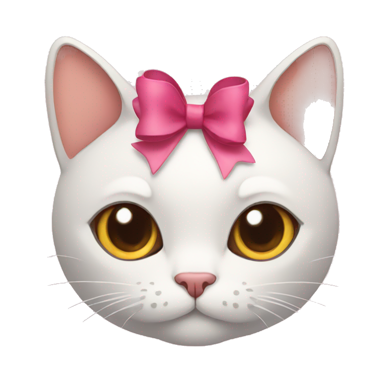 Black Cat Fluffy With A Bow Ai Emoji Generator 3976