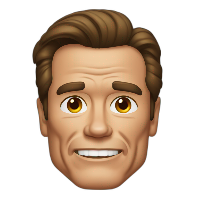 Arnold Schwarzenegger disfrazado de científico con bigote | AI Emoji ...