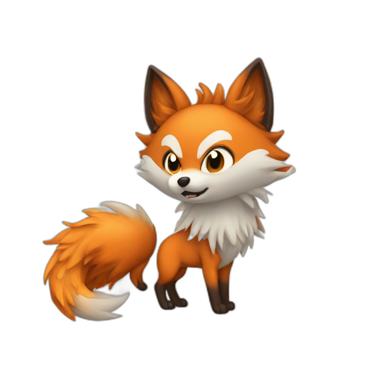 beige nine tailed fox | AI Emoji Generator