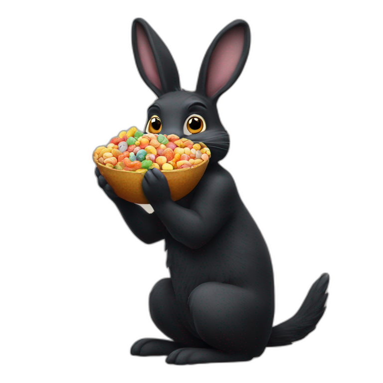 black rabbit | AI Emoji Generator