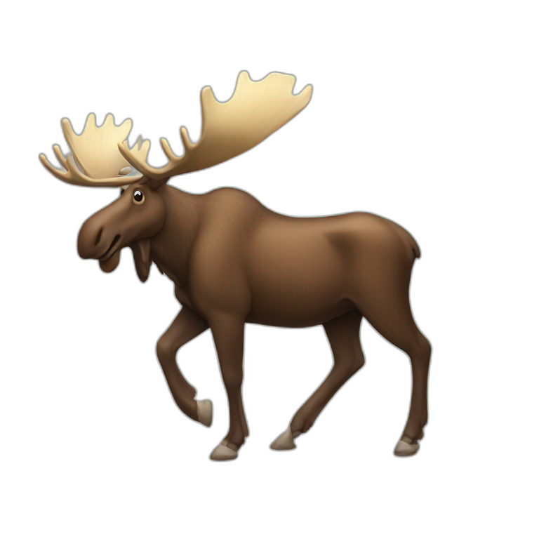 Happy moose | AI Emoji Generator