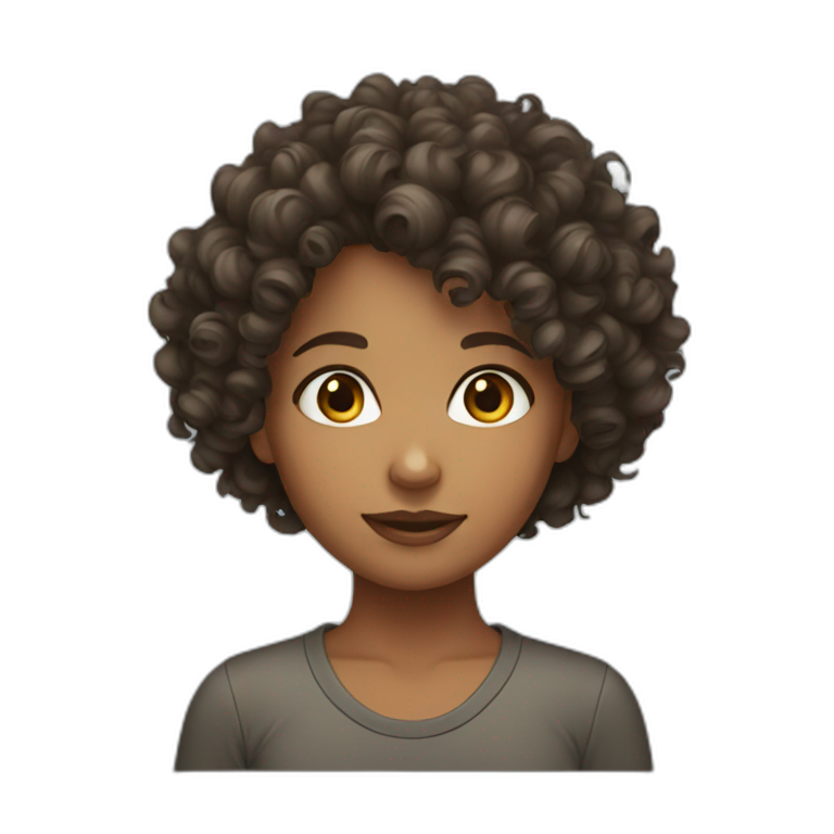 black Girl curly hair | AI Emoji Generator