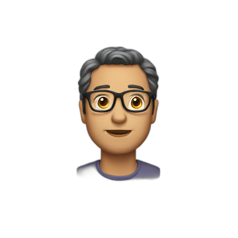 man with glasses driving Citroen C4 | AI Emoji Generator